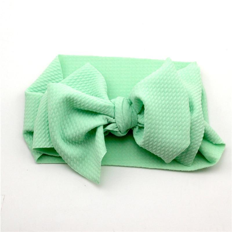 Adjustable Big Bow Headwrap Top Knot Headbands Over Sized Bow Hair Turban for Newborn Girl