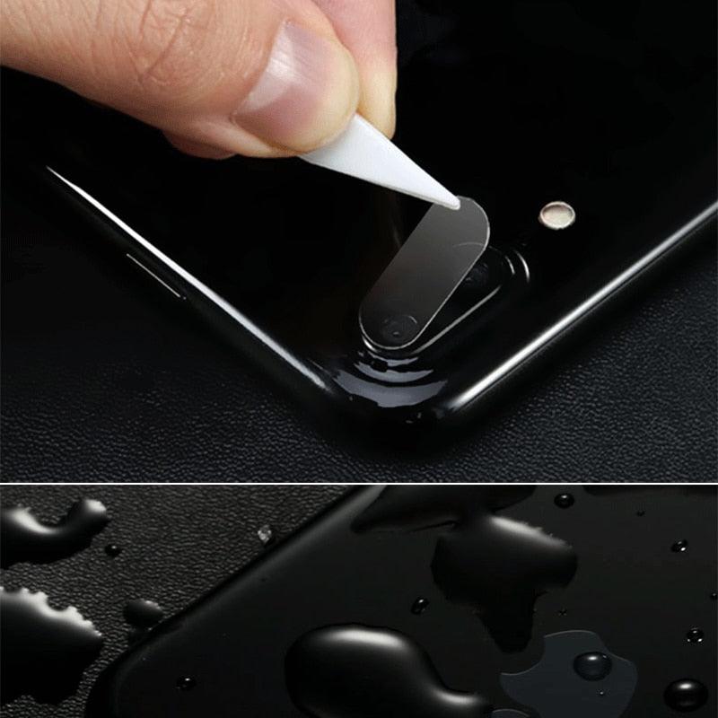 2pcs Camera Lens Protector Film For iPhone XS Max XR X glass on iPhone X 7 8 6 6S Plus 5 se Camera Lens Protector Ultra HD Back Camera Lens Tempered Glass Camera Cover Film for iPhone