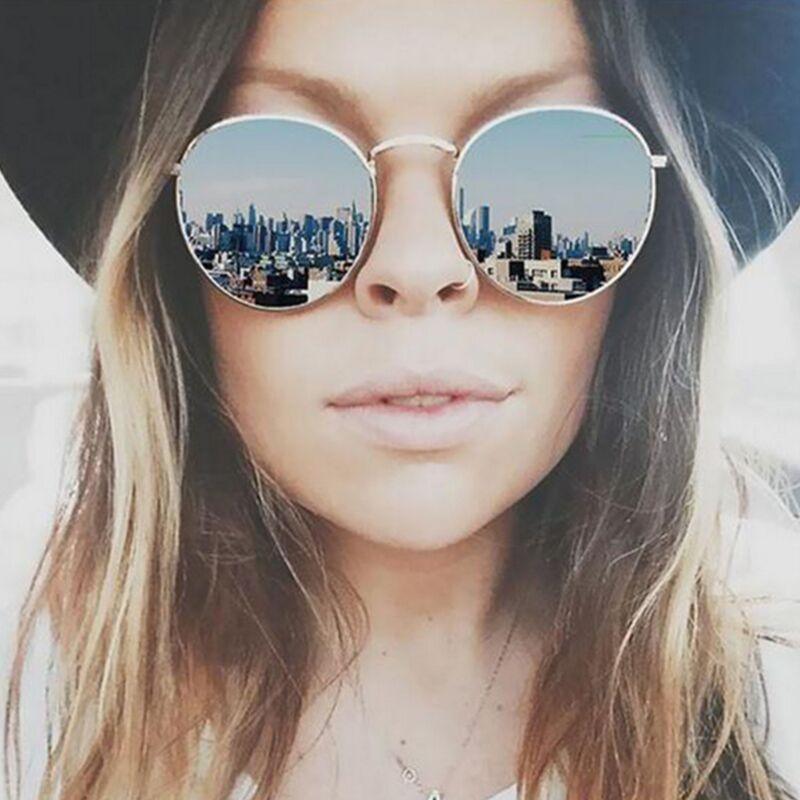 Leon Elegant Unisex Woman and Man Classic Round Sunglasses Designer Glasses Lady Round Luxury Retro Sunglasses With Vintage Mirror Oculos De Sol Gafas