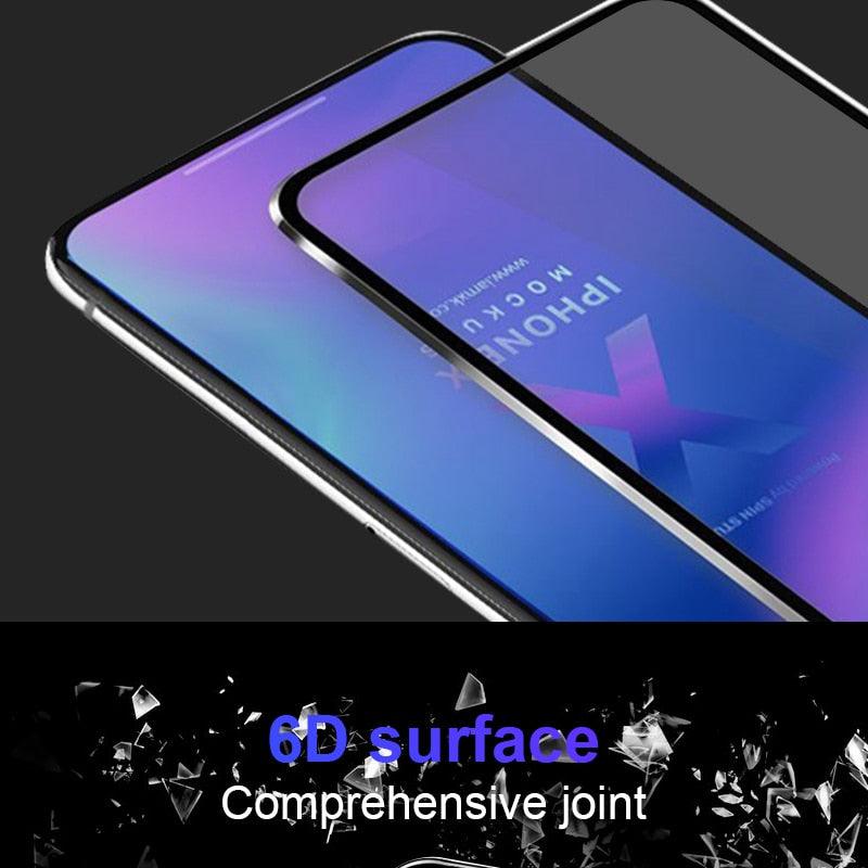 10D Curved Edge Aluminum Alloy Tempered Glass for iPhone X XS MAX 11 12 Pro Max mini 6 6S 7 8 Plus Full Cover Screen Protector Titanium Alloy Metal Edge Full Coverage Front Tempered Glass Screen Protector for iPhone