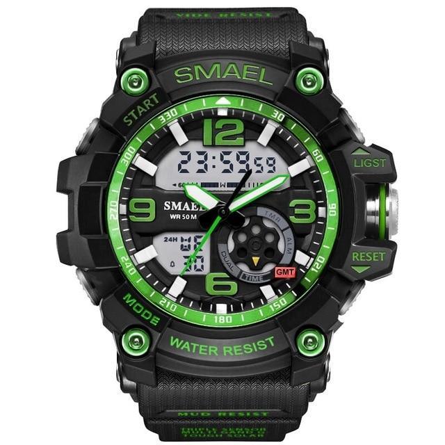 NEW Sport Analog-Digital Watch For Men and Woman Waterresistant 50M Professional Waterproof Quartz Large Dial Military Wristwatches With Night Mode