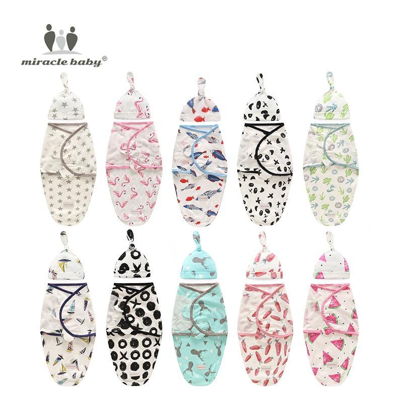 Baby Swaddle Blanket With Cap Swaddle Wrap Swaddling bag Baby Sleeping Bag