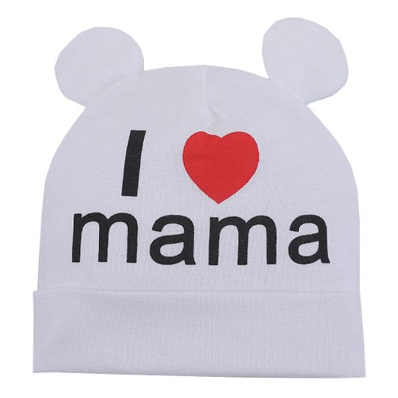 Modern Baby Hat Cute Ear Cotton Girls Cap Scarf Infant Hats Finger love Kids Boys Knitted Cap Winter hat I love mama/pap Cap