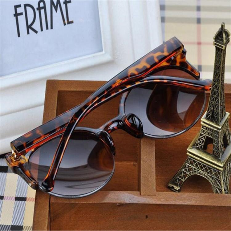 New Luxury Modern Fashion Retro Designer Super Round Circle Glasses With Cat Eye Women's Sunglasses With UV400 Protection