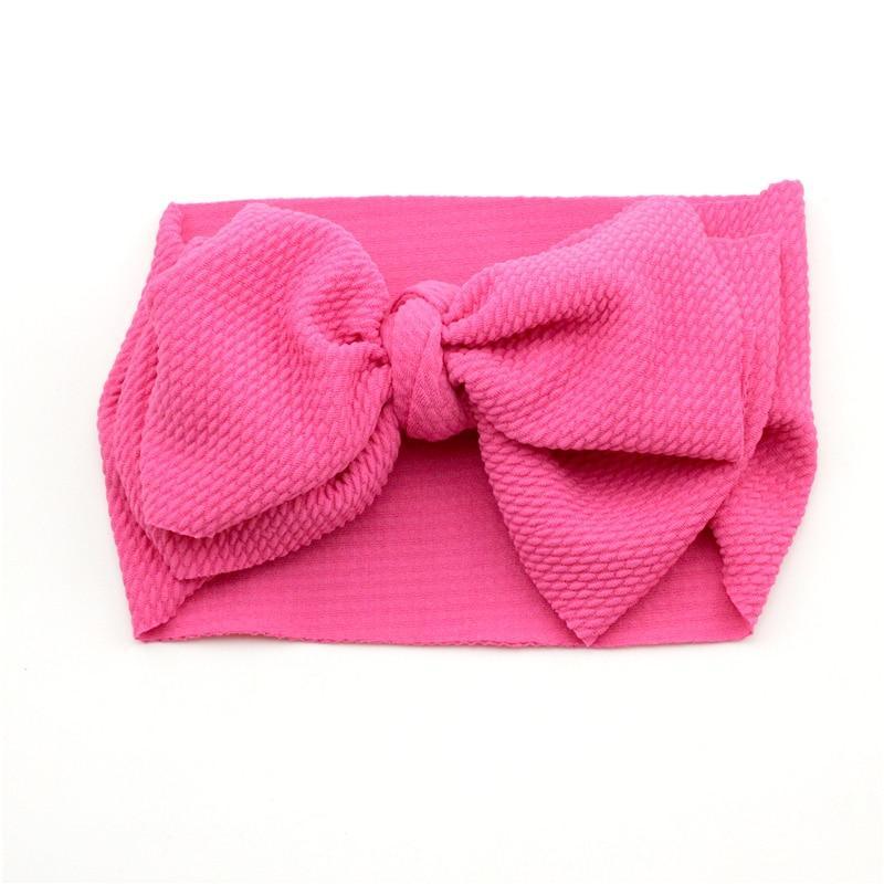 Adjustable Big Bow Headwrap Top Knot Headbands Over Sized Bow Hair Turban for Newborn Girl