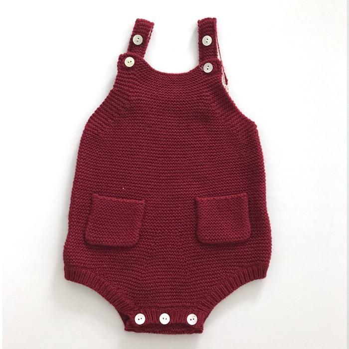 Baby Girl Knitted Clothes Rompers Jumpsuit Cotton Infant Baby Girl Romper In Retro Style For Girls