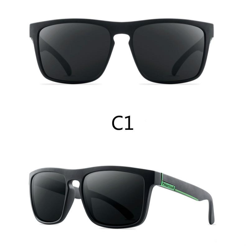 Men Polarized Sunglasses Vintage Anti-UV Driving Driver Black Eyewear Rectangle Shades Men Oculos masculino