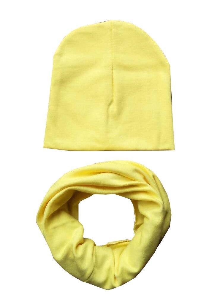 Baby Boys & Girls Cap Cotton Scarf Beanie Infant Knitted For Toddlers Children Set For Baby Kids