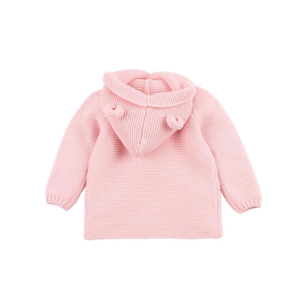 Winter Hooded Knitted Long Sleeve Sweaters For Newborn Babies