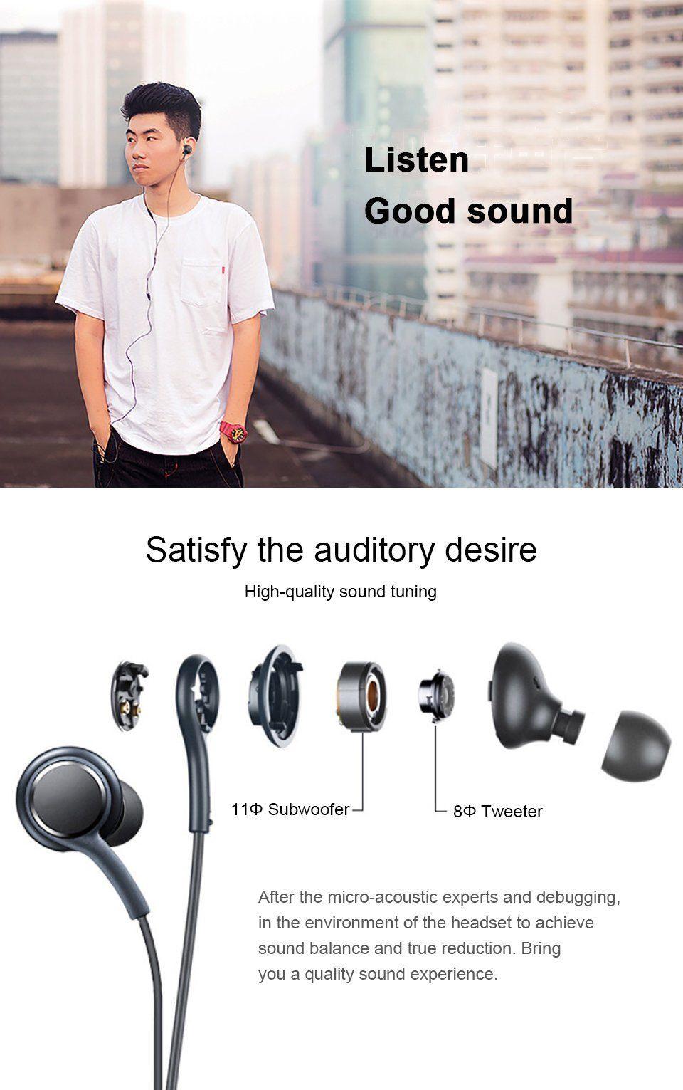 Headphone Earphone For Smart Phones with Stereo In-Ear Headset Wire Earphones