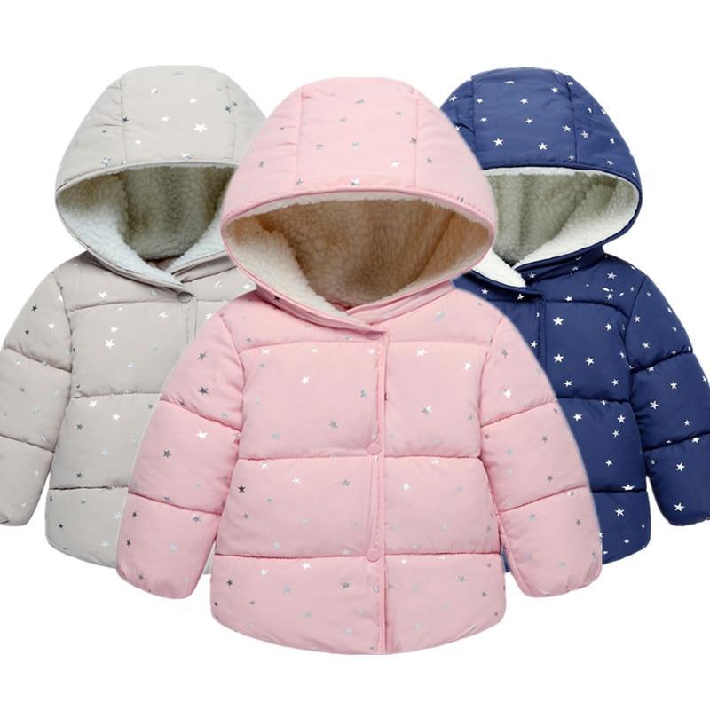 Shiny Modern Luxury Speciall Designed Winter Outerwear Hooded Coat & Jacket Winter Fashion Kids clothing Models For Babies and Girls 3-24 Months