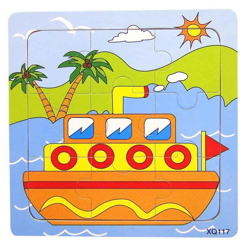 1 Pcs Animal Wooden Puzzles For Children In Wooden 3D Mosaic Puzzles Kids Educational Toys Design For Baby Birthday Gifts