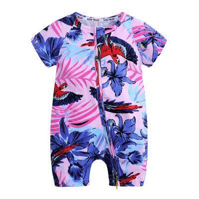 Summer Newborn Fashion Boy and Girls Printed Flower Short-sleeved Romper / jumpsuit For Kids