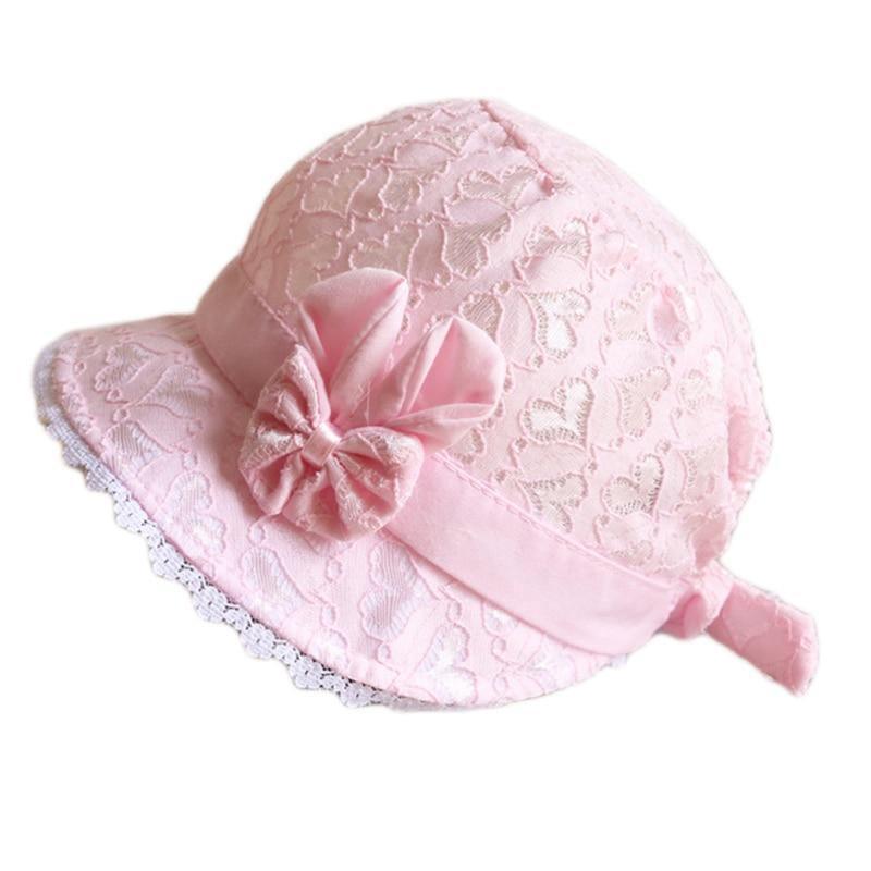 Baby Girl Summer Outdoor Beach Floral Lovely Lace Princess Bucket Sun Hat For Girls