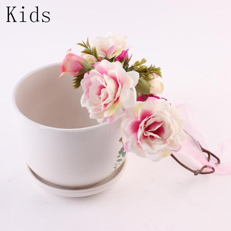 Modern Flower Headband Newborn Matching Flower Crown for Mother Kids Hair Band Accessories