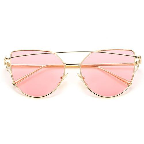 NEW Stevvex Designer Cat eye Sunglasses For Women and Ladies in Vintage Metal Reflective Glasse Mirror Retro Oculos De Sol Gafas Style With UV 400 Protection