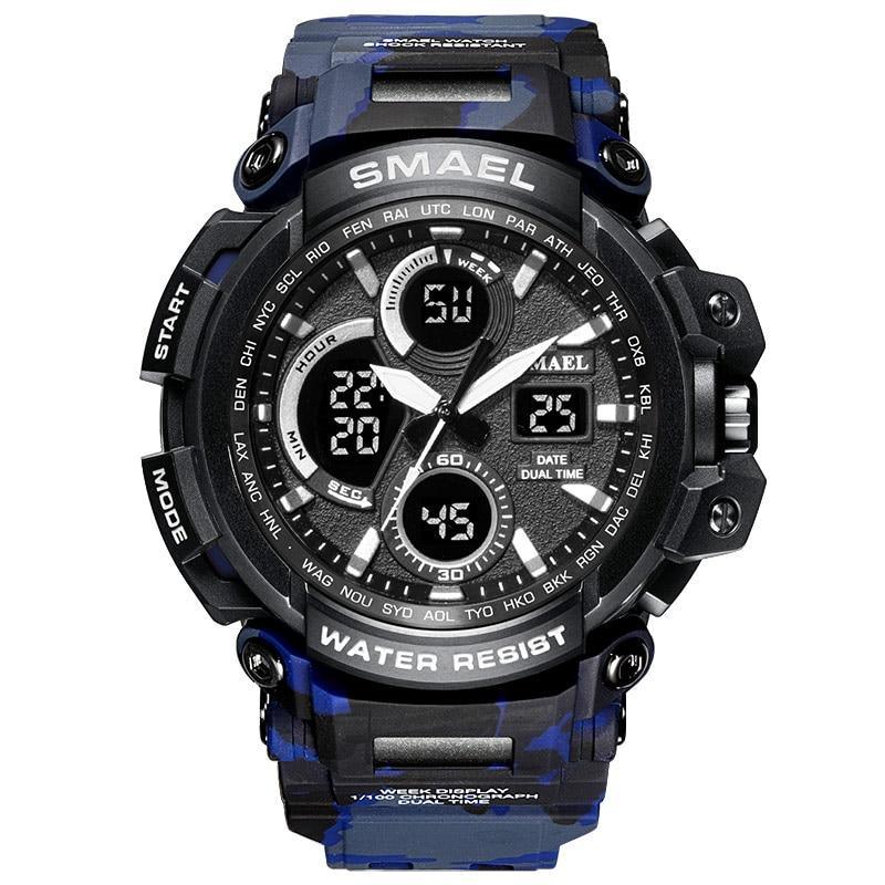 Orange Modern Sport Waterproof 50M Men Watches With LED Digital Display In Military Armi Relogio Masculino Style