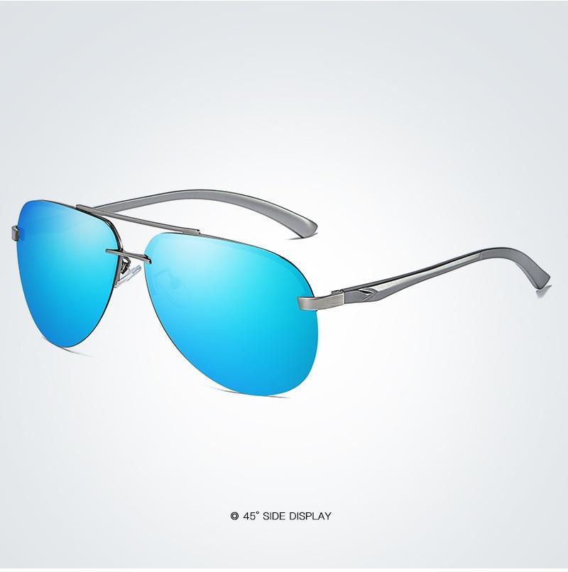 Luxury Aluminium Magnesium Men's Sports Driving Polarized Sunglasses With Stanless Steel Frame Ultra Light Men Glasses In Aviation Pilot Style With UV400 Protection