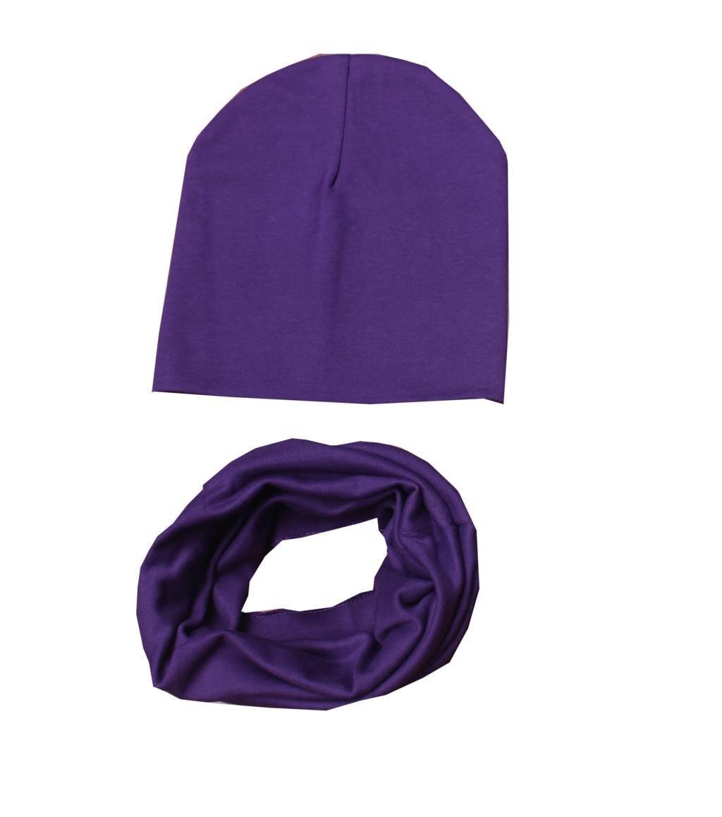 Baby Boys & Girls Cap Cotton Scarf Beanie Infant Knitted For Toddlers Children Set For Baby Kids