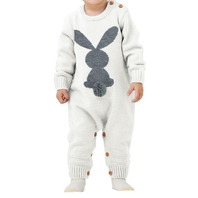 Handmade Modern Luxury Christmas Baby Rompers Newborn Rabbit Baby Jumpsuit Overall Long Sleeve Baby Boys Clothes