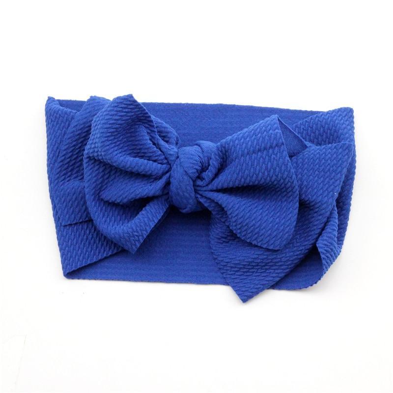Adjustable Big Bow Headwrap Top Knot Headbands Over Sized Bow Hair Turban for Newborn Girl