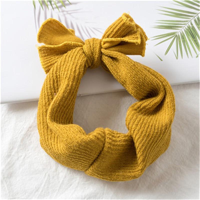 Modern Headbands Knitted Newborn Baby Bows Head Warm Headband Infant Toddler Hair Bow for Girls Kids