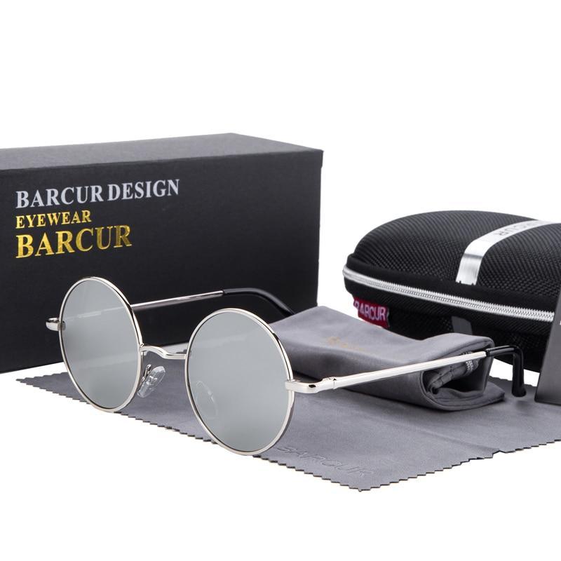 Luxury Elegent Retro Round Sunglasses Mirror Round Sunglasses Polarized Glasses For Men and Women With UV400 Protection
