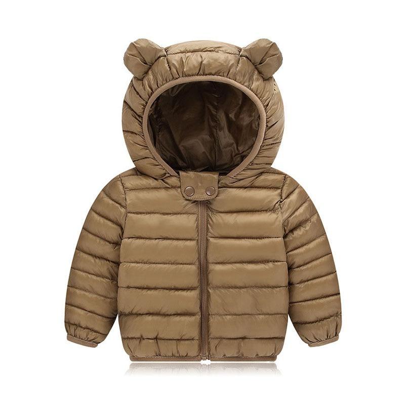 Winter Padded Jacket For Baby Boys Girls Kids Warm Outerwear Coat For Baby Jacket Newborn Clothes With Bear Ears Design