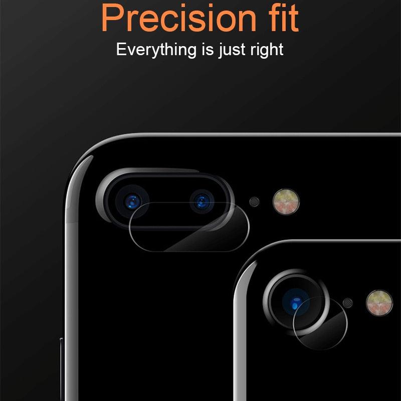 2pcs Camera Lens Protector Film For iPhone XS Max XR X glass on iPhone X 7 8 6 6S Plus 5 se Camera Lens Protector Ultra HD Back Camera Lens Tempered Glass Camera Cover Film for iPhone