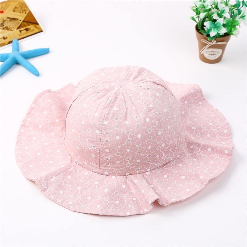 Baby Girl Summer Outdoor Beach Floral Lovely Lace Princess Bucket Sun Hat For Girls