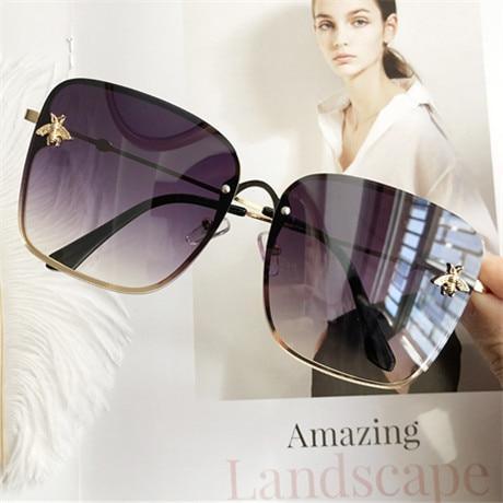Popular brand Oversize Square Sunglasses For Women and Ladies Luxury Driving Superstar Designer Sunglasses With Shades and Gradient Glasses With UV400 Protection