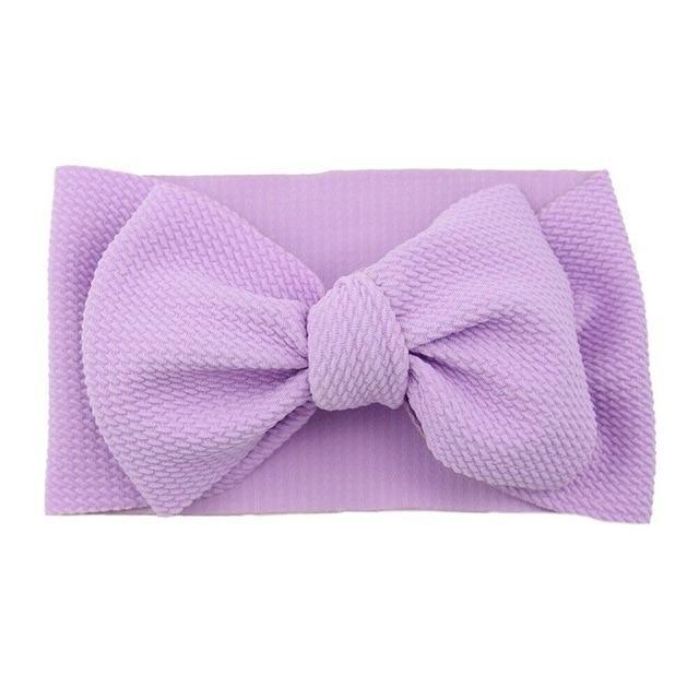 Fashion Trend Big Modern Baby Bow Accessories For Toddler Girls In Solid Bow Hairband Stretch Turban Knot Head Wrap Color for Kids
