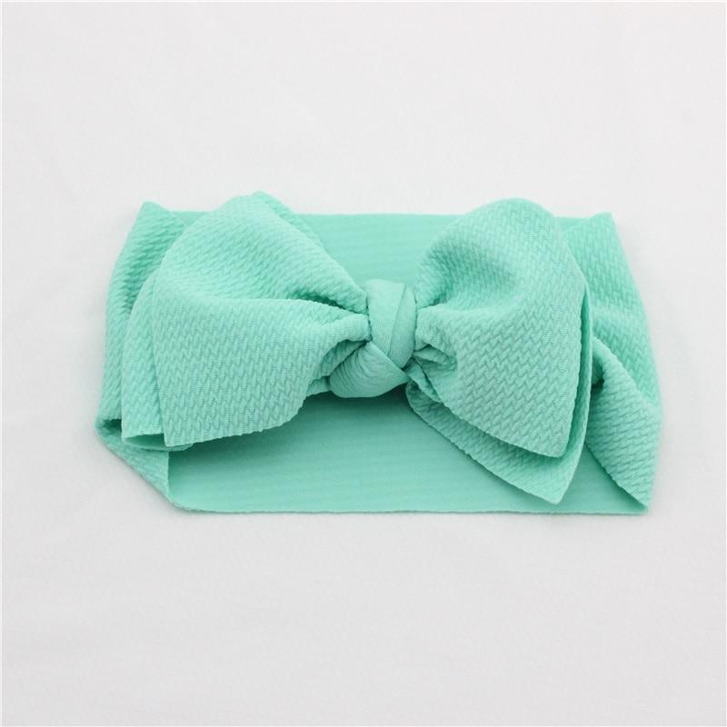 Adjustable Big Bow Headwrap Top Knot Headbands Over Sized Bow Hair Turban for Newborn Girl