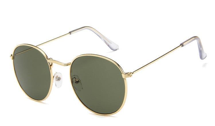 Famous Retro Popular Oval Luxury Round Vintage Woman and Man Sunglasses Brand Designer Oculos De Sol With UV400 protection
