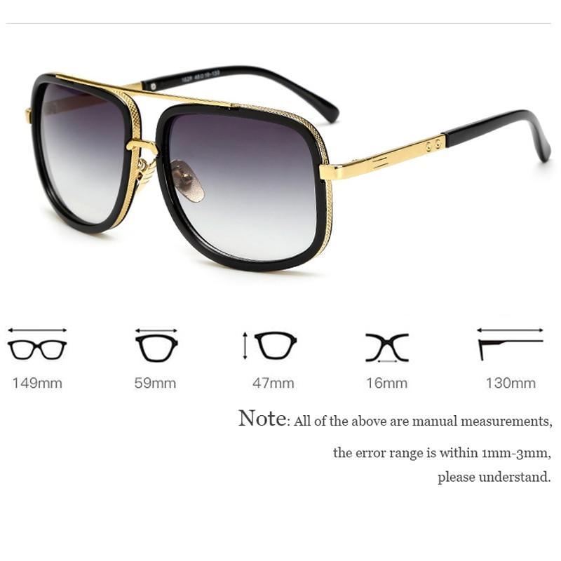 Luxury Modern Oversized Men and Woman Unisex Luxury Polarized Sunglasses Square Retro Oculos de sol Sunglasses With UV400 Prozection and Gradient Mirror Eyewear Glasses