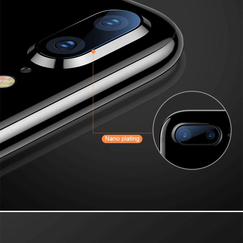 2pcs Camera Lens Protector Film For iPhone XS Max XR X glass on iPhone X 7 8 6 6S Plus 5 se Camera Lens Protector Ultra HD Back Camera Lens Tempered Glass Camera Cover Film for iPhone