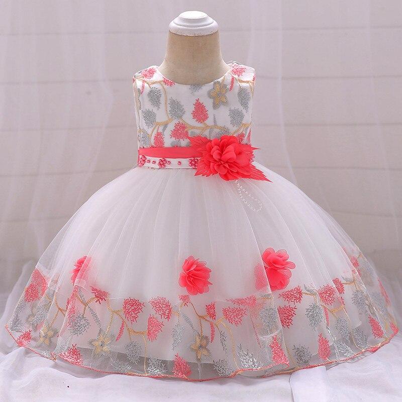 Luxury Elegant Handamde Girls Baby Dresses Lace Tulle Baptism Dresses for Party and Wedding Baby Clothing Dress