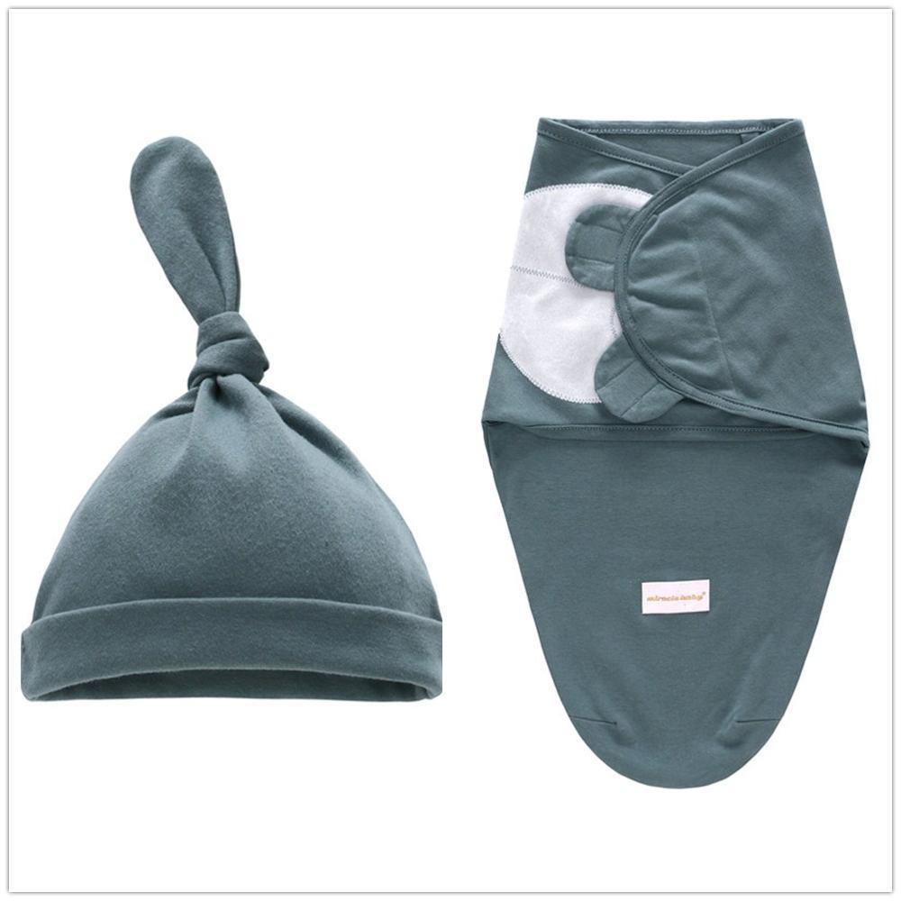 Baby Swaddle Blanket With Cap For Newborn Wrap Cotton Swaddling Bag Baby Envelope Sleep sack Blanket .