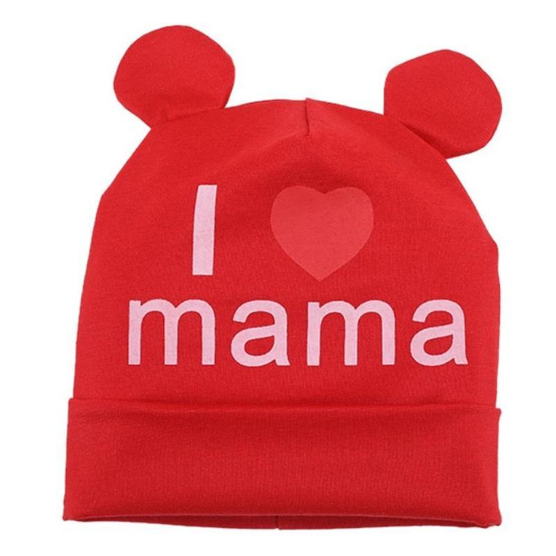 Modern Baby Hat Cute Ear Cotton Girls Cap Scarf Infant Hats Finger love Kids Boys Knitted Cap Winter hat I love mama/pap Cap