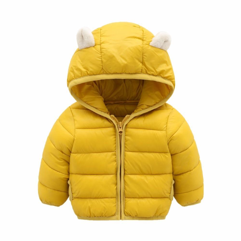 Winter Padded Jacket For Baby Boys Girls Kids Warm Outerwear Coat For Baby Jacket Newborn Clothes With Bear Ears Design