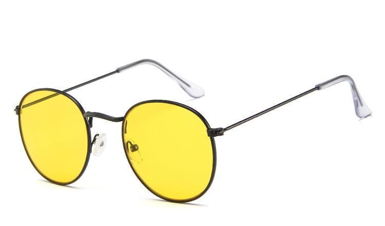 Famous Retro Popular Oval Luxury Round Vintage Woman and Man Sunglasses Brand Designer Oculos De Sol With UV400 protection