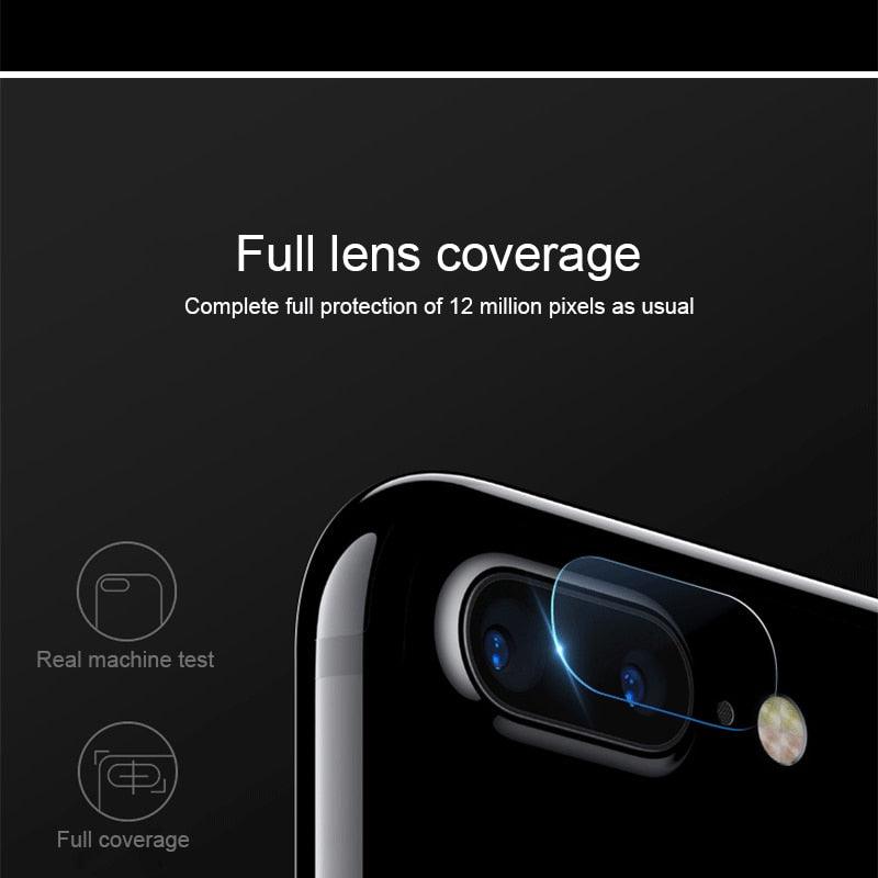 2pcs Camera Lens Protector Film For iPhone XS Max XR X glass on iPhone X 7 8 6 6S Plus 5 se Camera Lens Protector Ultra HD Back Camera Lens Tempered Glass Camera Cover Film for iPhone