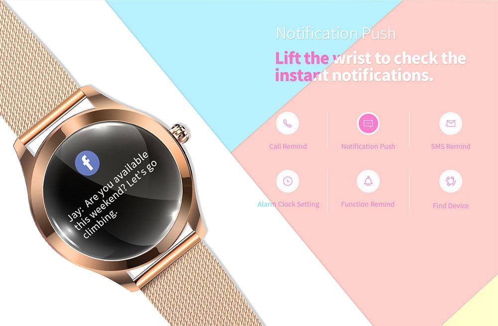 STEVVEX IP68 Waterproof Luxury Elegant Smart Watch For Women Lovely Bracelet Heart Rate Monitor Sleep Monitoring Smartwatch Connect