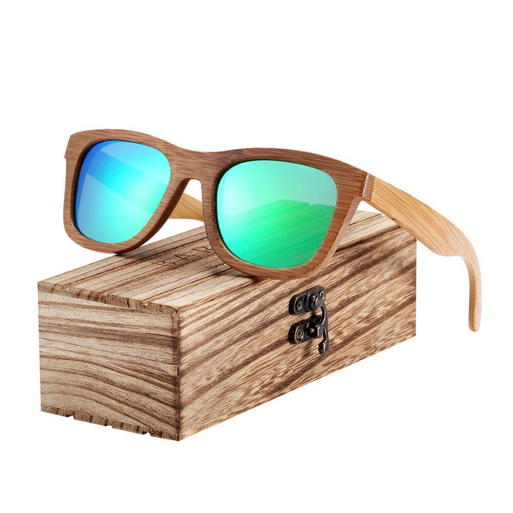 Handmade Bamboo Wood Luxury Retro Men and Women Polarized Sunglasses Beach Wooden Glasses Oculos de sol With UV400 Protection l
