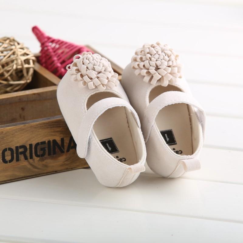 Candy Colors Newborn Baby Prewalker Princess Girl Crib Big Flower Soft Bottom Anti-slip Shoes Footwear Shoes