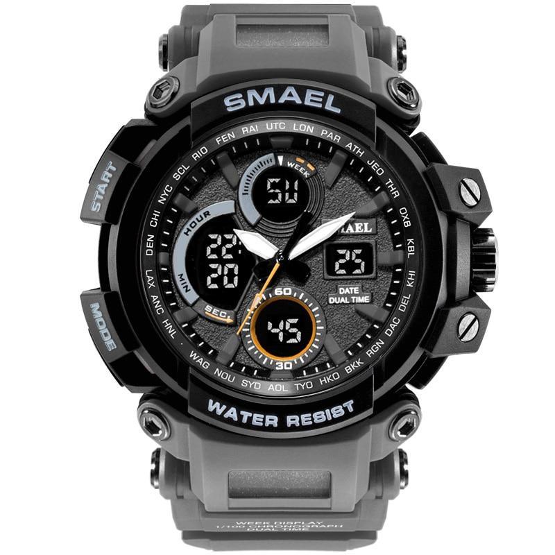 Orange Modern Sport Waterproof 50M Men Watches With LED Digital Display In Military Armi Relogio Masculino Style