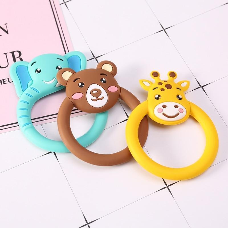 Baby Silicone Teether Pacifier Cartoon Teething Nursing Silicone BPA Free Toys For Baby KIds