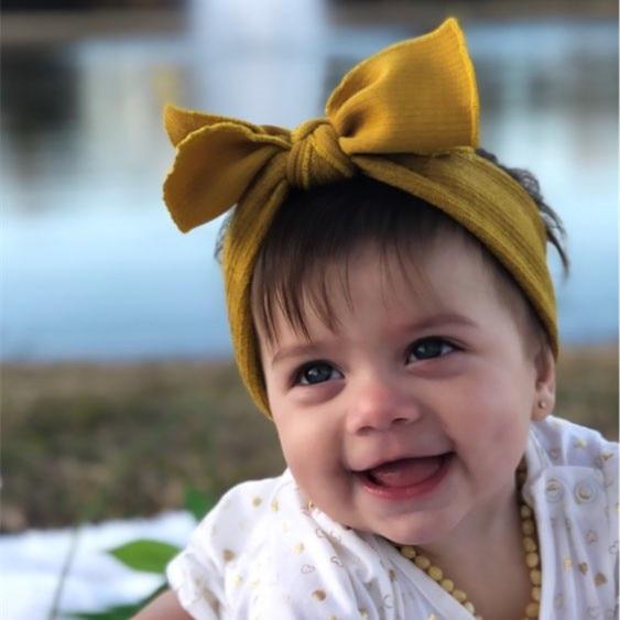 Modern Headbands Knitted Newborn Baby Bows Head Warm Headband Infant Toddler Hair Bow for Girls Kids