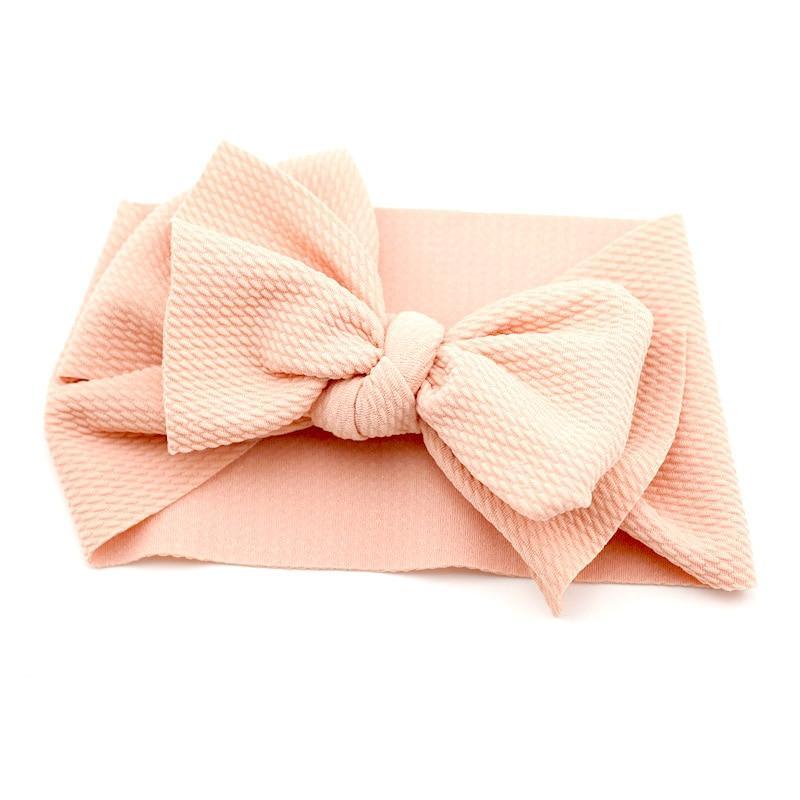 Adjustable Big Bow Headwrap Top Knot Headbands Over Sized Bow Hair Turban for Newborn Girl