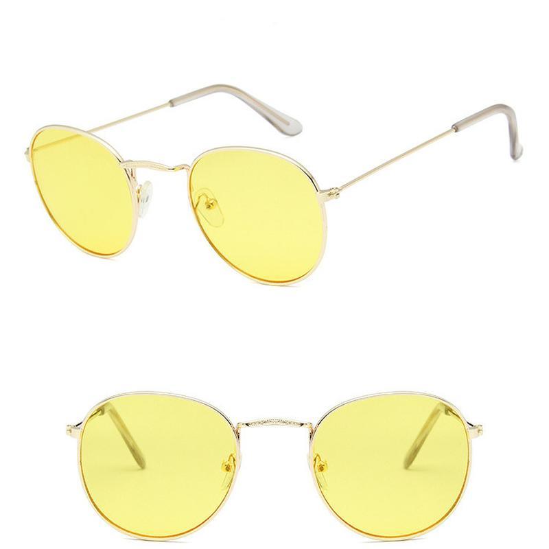 Leon Elegant Unisex Woman and Man Classic Round Sunglasses Designer Glasses Lady Round Luxury Retro Sunglasses With Vintage Mirror Oculos De Sol Gafas